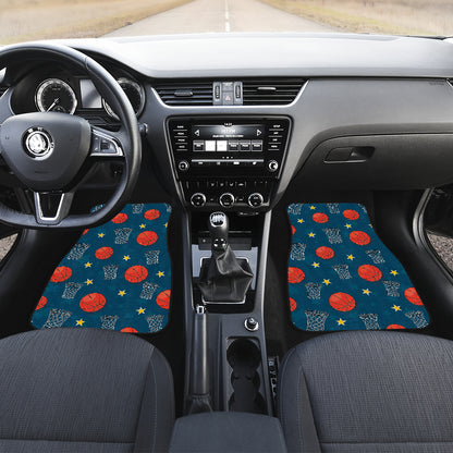 Basketball Classic Print Pattern Car Floor Mats Front Back