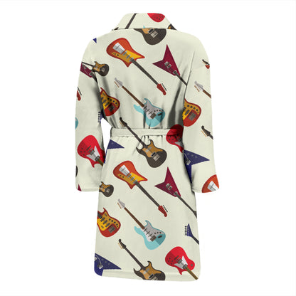 Electric Guitar Print Design LKS404 Men Bathrobe