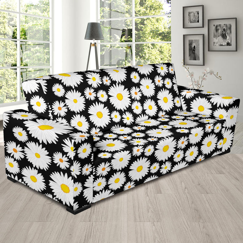 Daisy Pattern Print Design 01 Sofa Slipcover