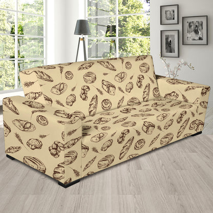 Bread Pattern Print Design 04 Sofa Slipcover