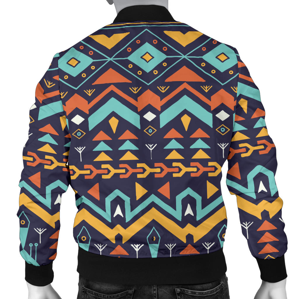 Aztec Style Print Pattern Men Bomber Jacket