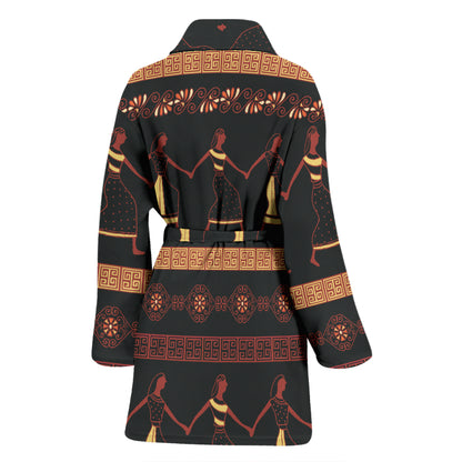 Ancient Greek Human Print Design LKS306 Women Bathrobe