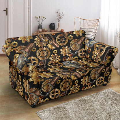 Steampunk Lightbulb Print Design LKS304 Loveseat Couch Slipcover