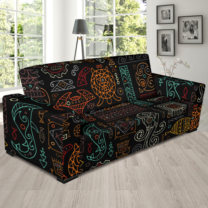 Polynesian Pattern Print Design A04 Sofa Slipcover