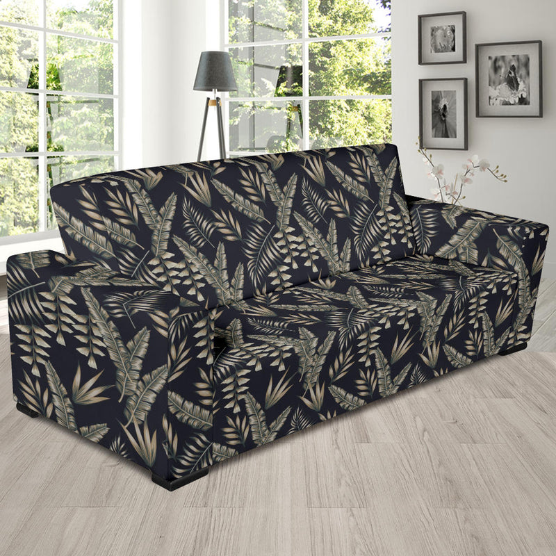 Banana Leaf Pattern Print Design 07 Sofa Slipcover