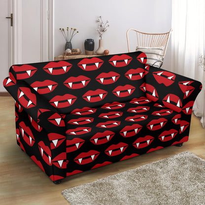 Vampire Lips Print Design LKS302 Loveseat Couch Slipcover