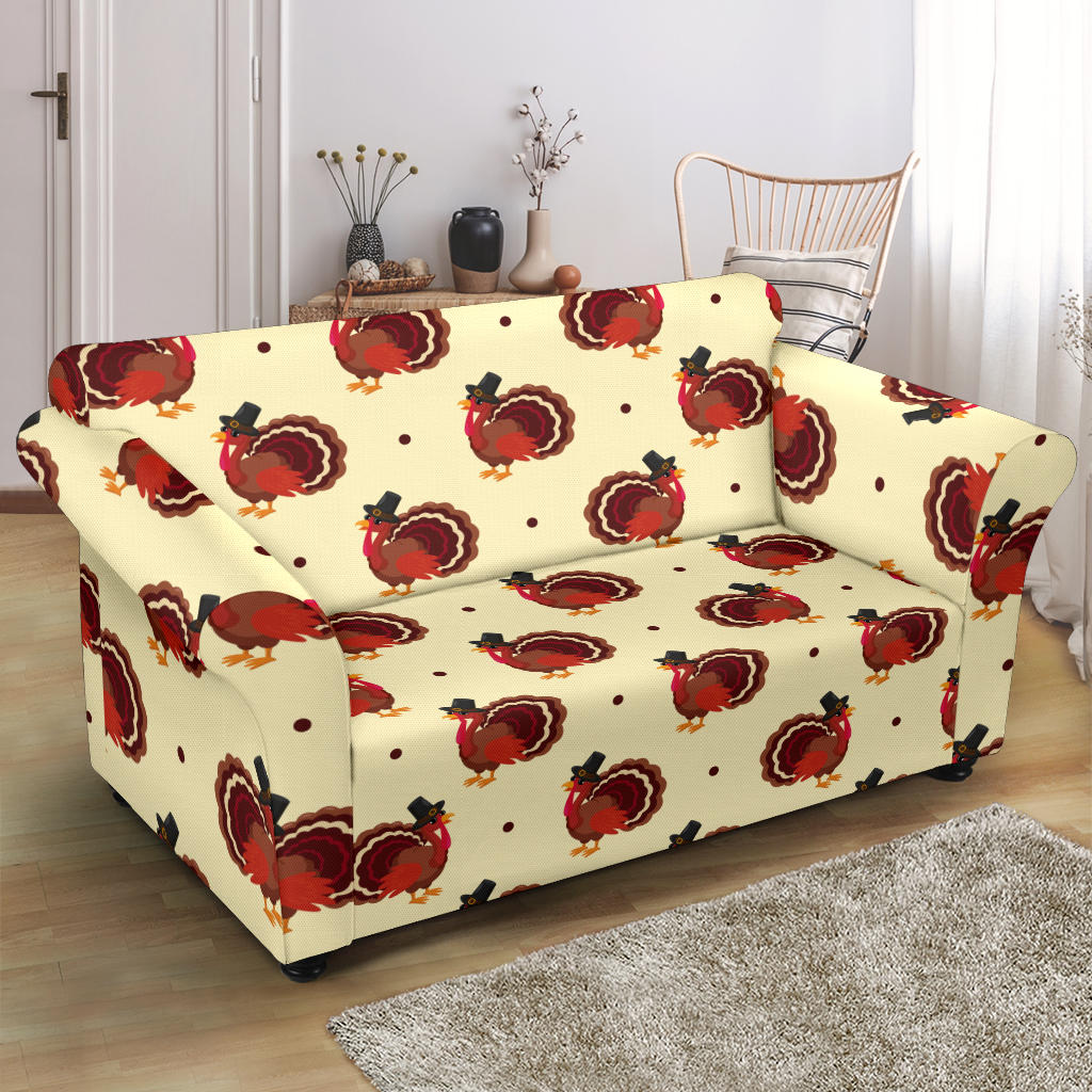 Thanksgiving Print Design LKS3010 Loveseat Couch Slipcover