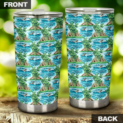Palm Tree Hawaiian Themed Design Print Tumbler