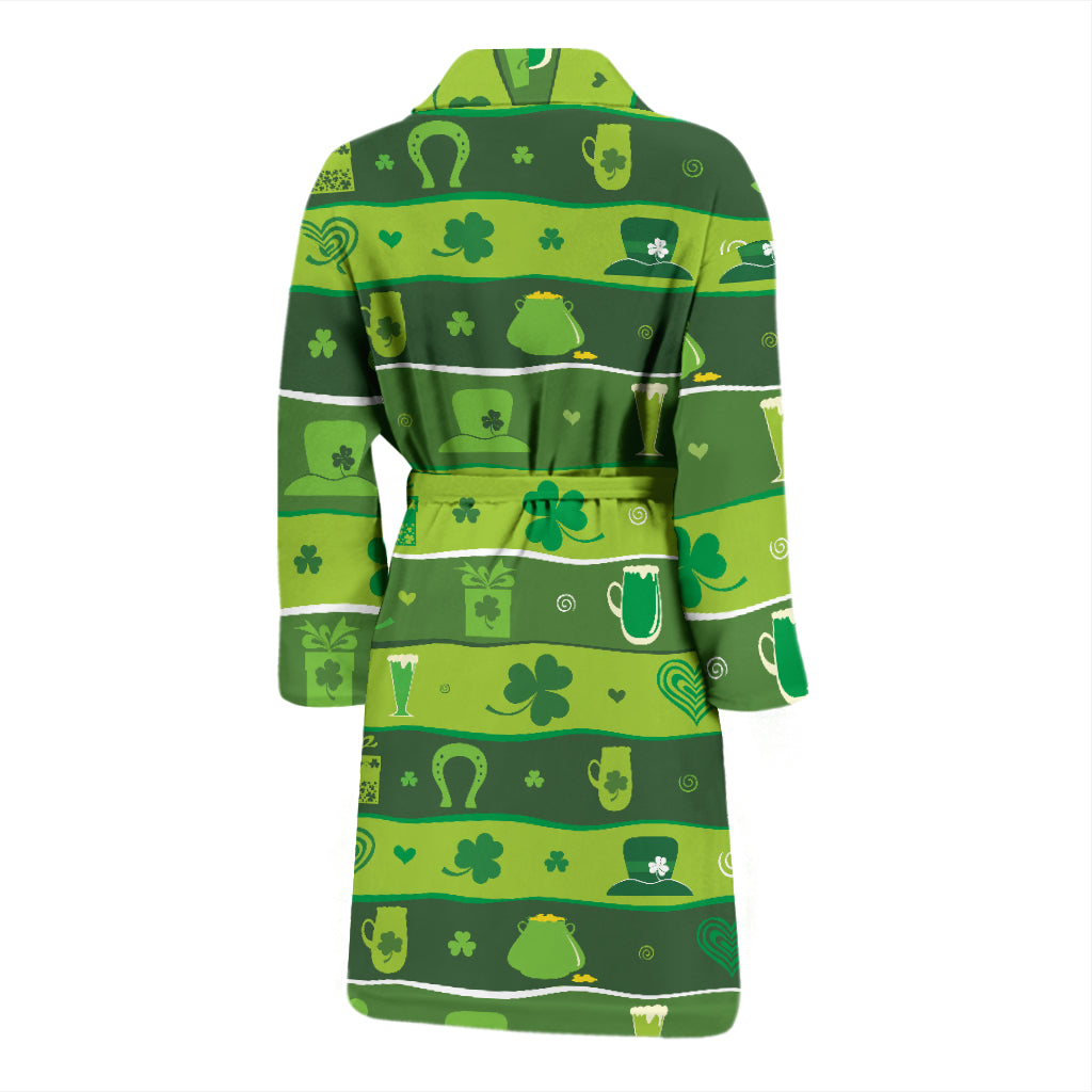 Shamrock Print Design LKS303 Men Bathrobe