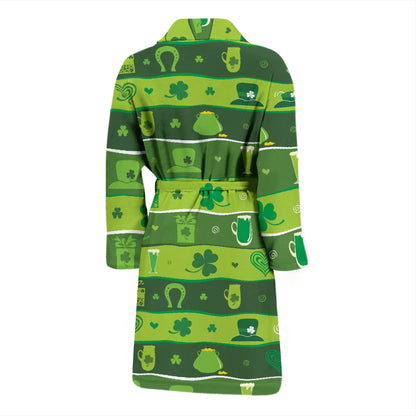 Shamrock Print Design LKS303 Men Bathrobe