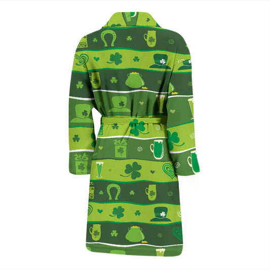 Shamrock Print Design LKS303 Men Bathrobe