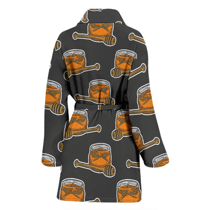 Honey Bee Print Design LKS305 Women Bathrobe