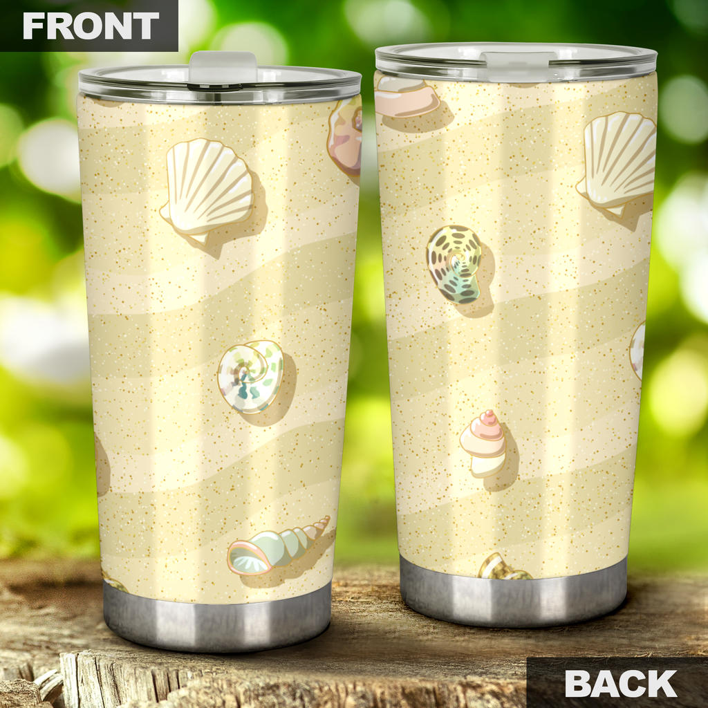 Beach with Seashell Theme Tumbler