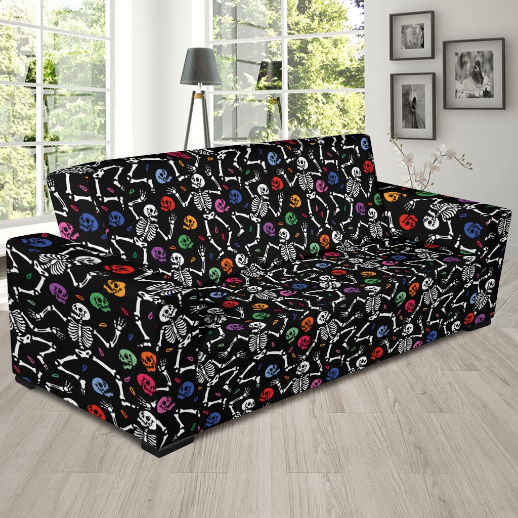 Skeleton Print Design LKS307 Sofa Slipcover