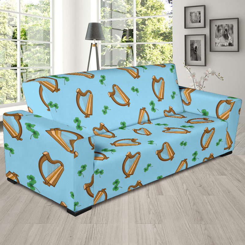 Harp Pattern Print Design 01 Sofa Slipcover