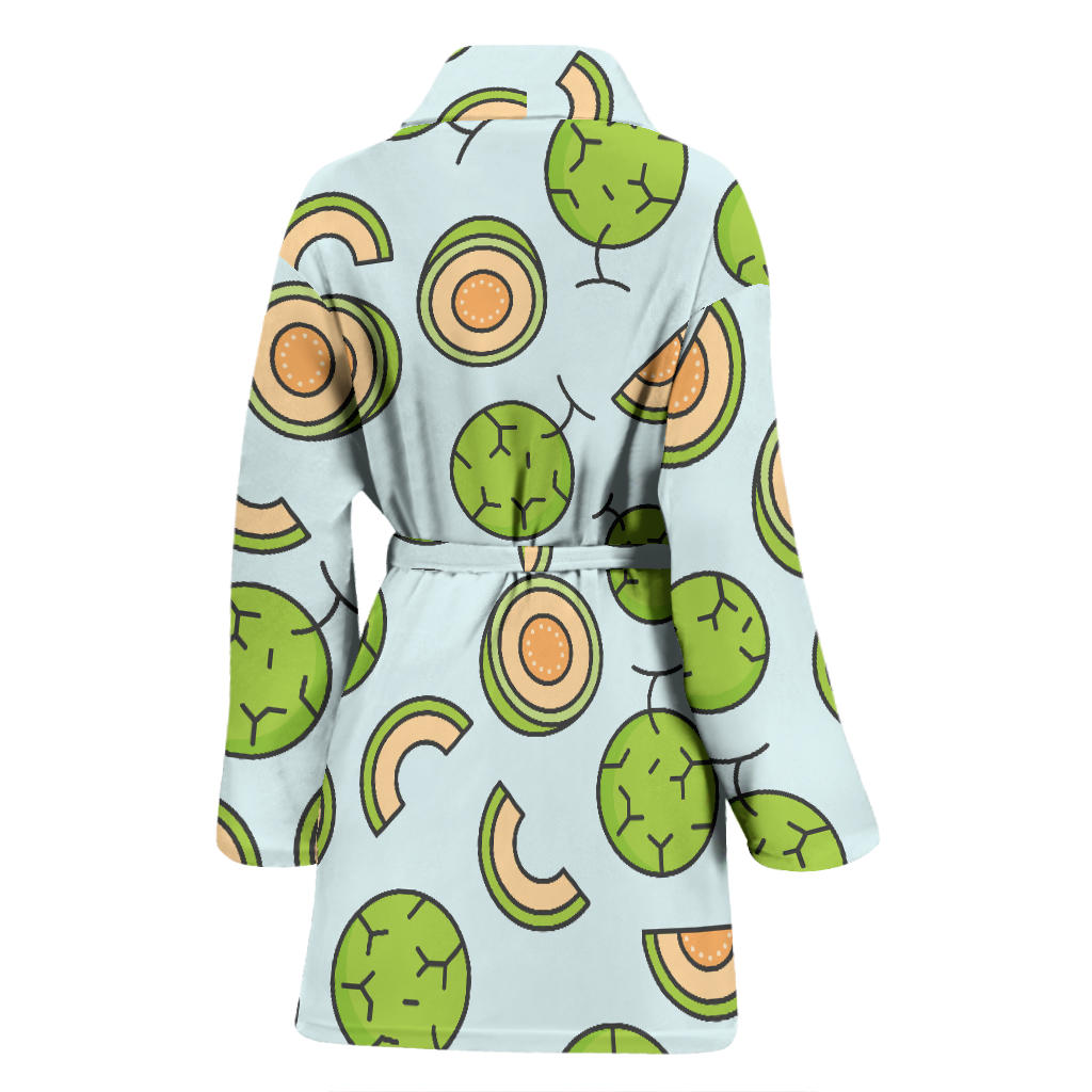 Cantaloupe Pattern Print Design 02 Women Bathrobe
