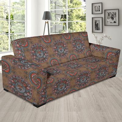 Calendar Aztec Pattern Print Design 03 Sofa Slipcover