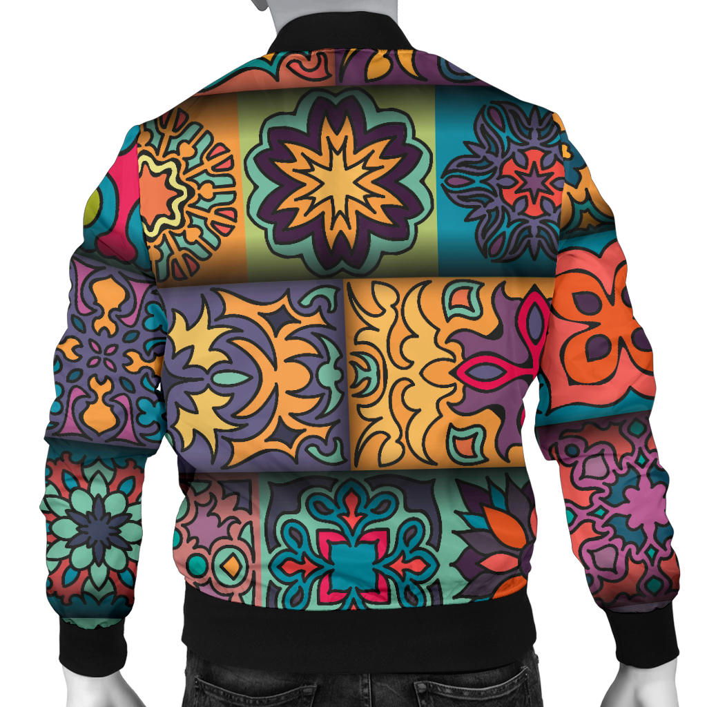 Mandala Style Design Print Men Bomber Jacket