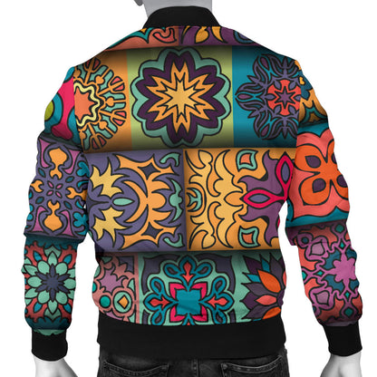 Mandala Style Design Print Men Bomber Jacket