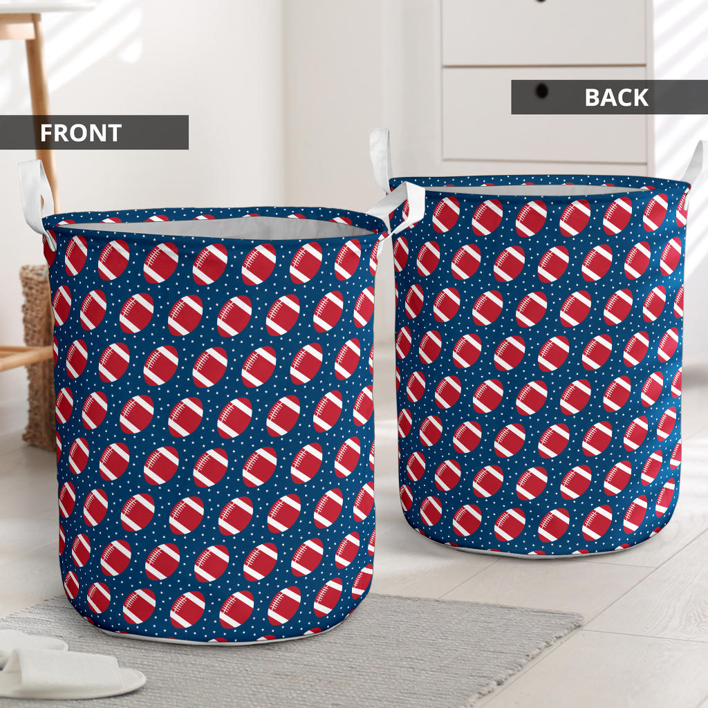 American Football Star Design Pattern Laundry Basket