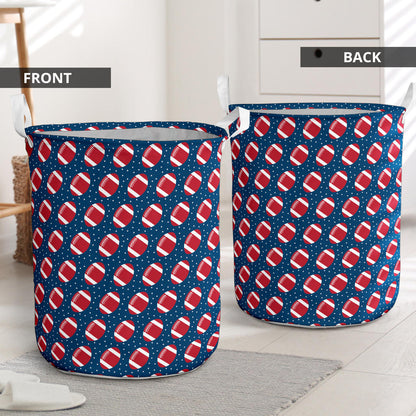 American Football Star Design Pattern Laundry Basket