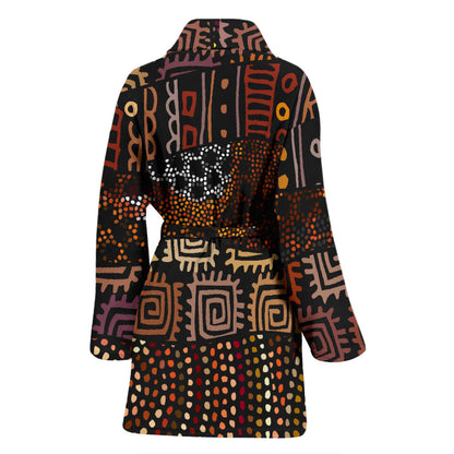 African Pattern Print Design 07 Women Bathrobe