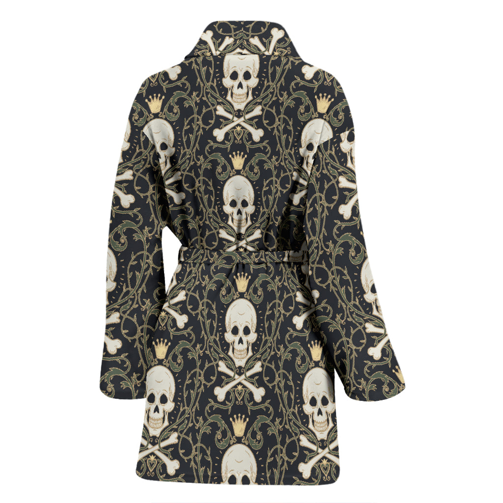 Skull King Print Design LKS307 Women Bathrobe