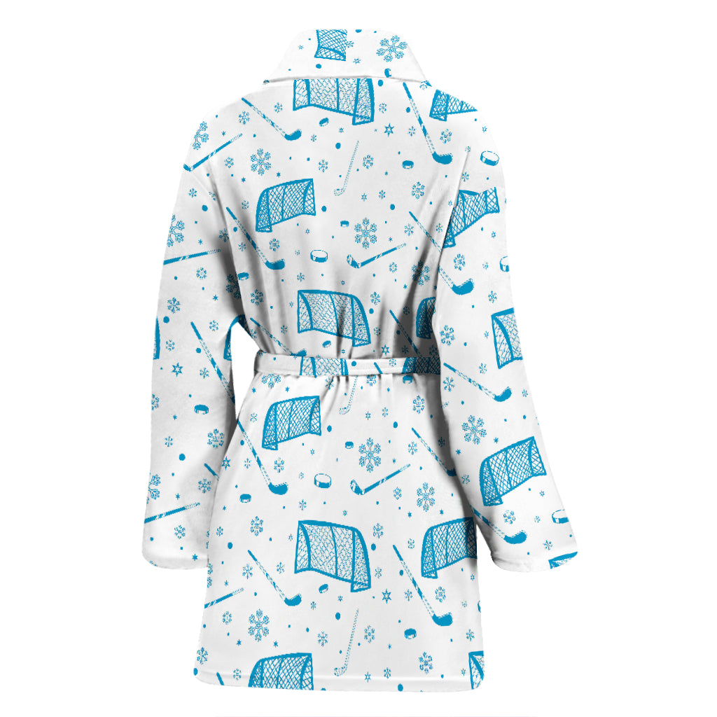 Hockey Print Design LKS303 Women Bathrobe