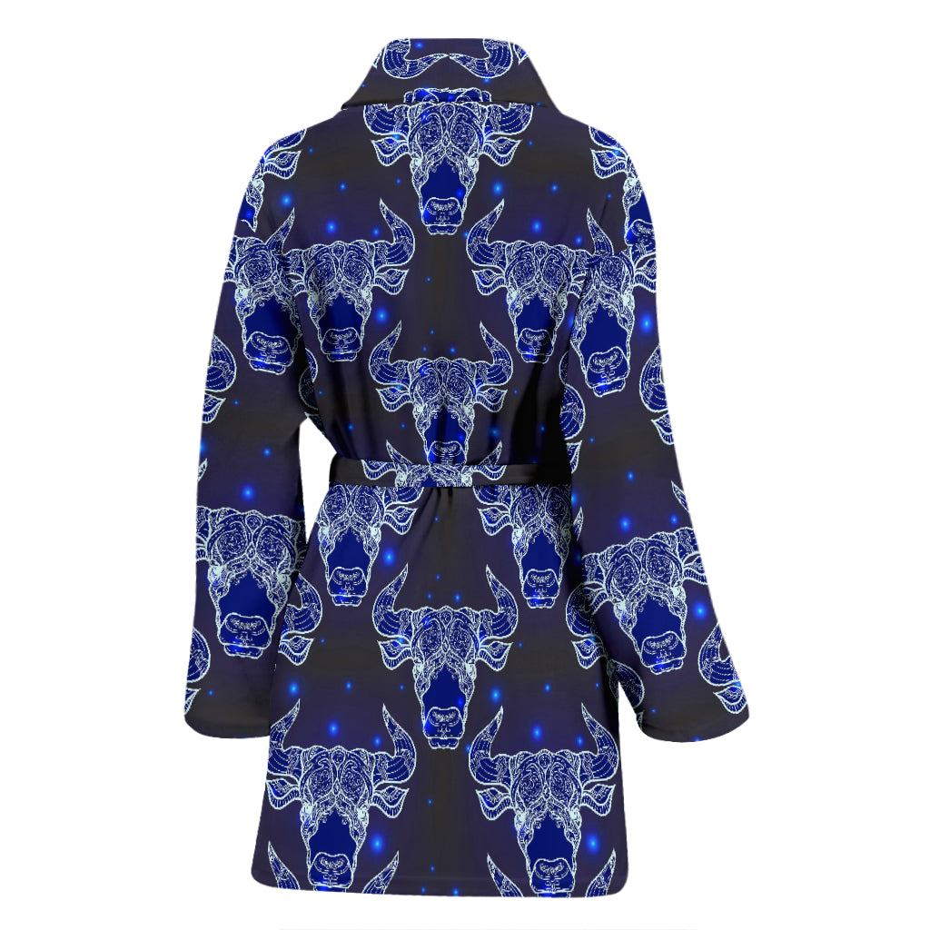 Taurus Print Design LKS302 Women Bathrobe