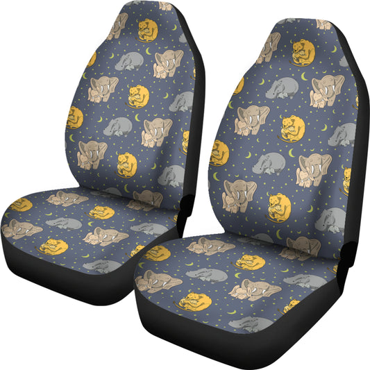 Safari Elephant Lion Print Design LKS303 Car Seat Covers