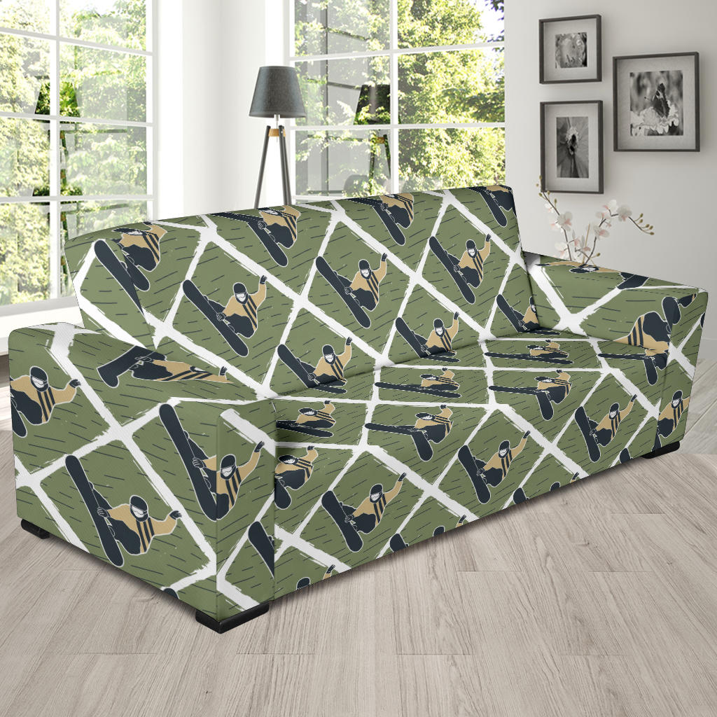 Snowboard Man Print Design LKS302 Sofa Slipcover