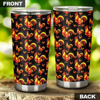 Rooster Print Themed Tumbler