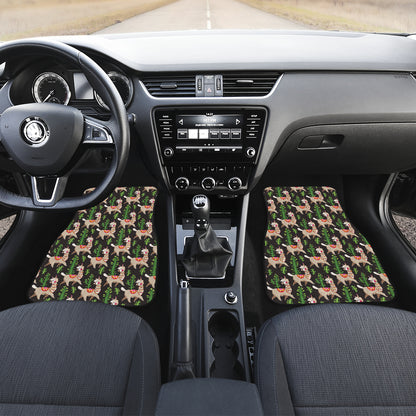 Alpaca Cactus Design Themed Print Car Floor Mats Front Back