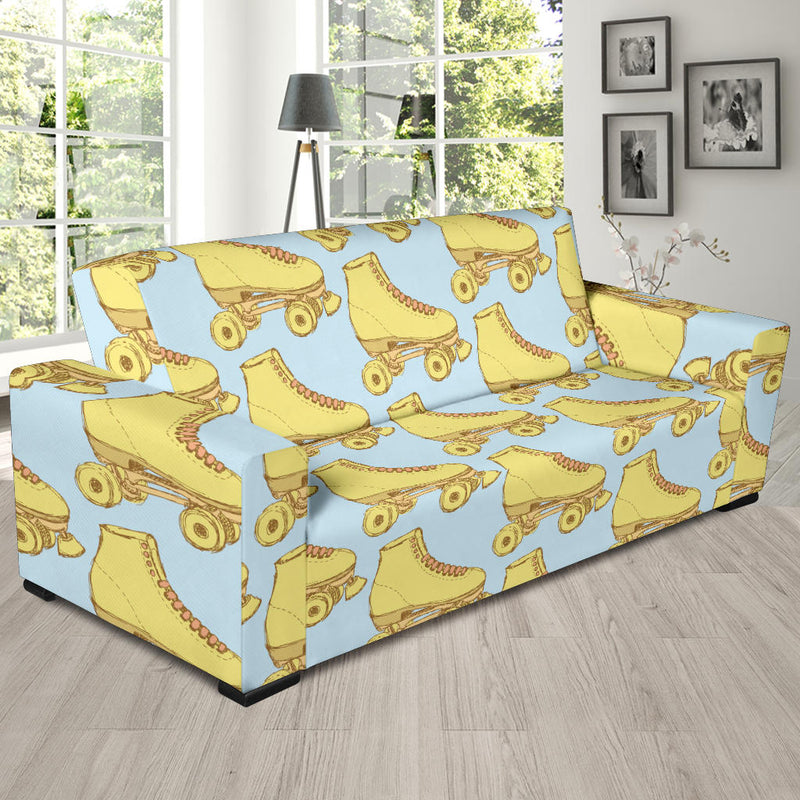 Roller skate Pattern Print Design A03 Sofa Slipcover