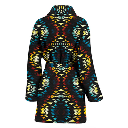 Tribal Pattern Print Design LKS309 Women Bathrobe
