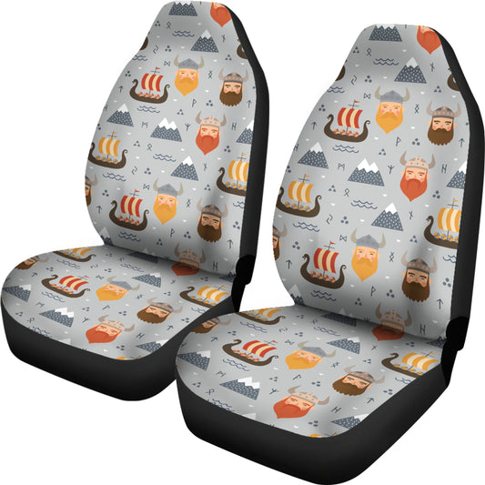 Vikings Print Design LKS307 Car Seat Covers