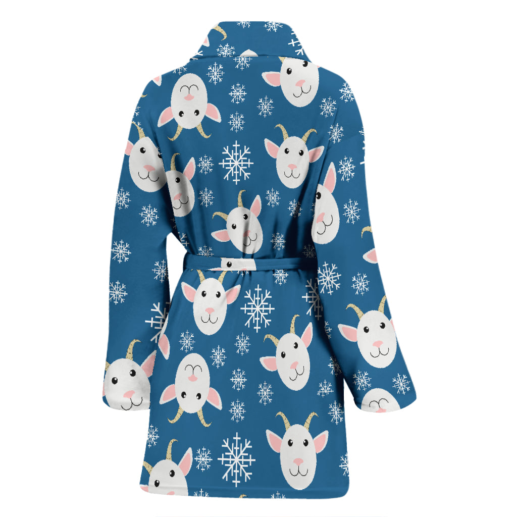 Goat Print Design LKS402 Women Bathrobe