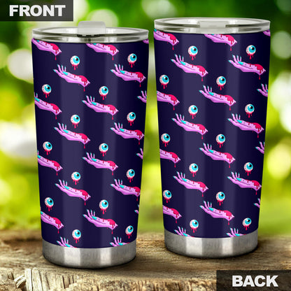 Zombie Pink Hand Design Pattern Print Tumbler