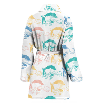 Armadillo Pattern Print Design 05 Women Bathrobe