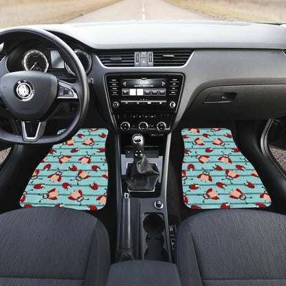 Ladybug Happy Print Pattern Car Floor Mats Front Back