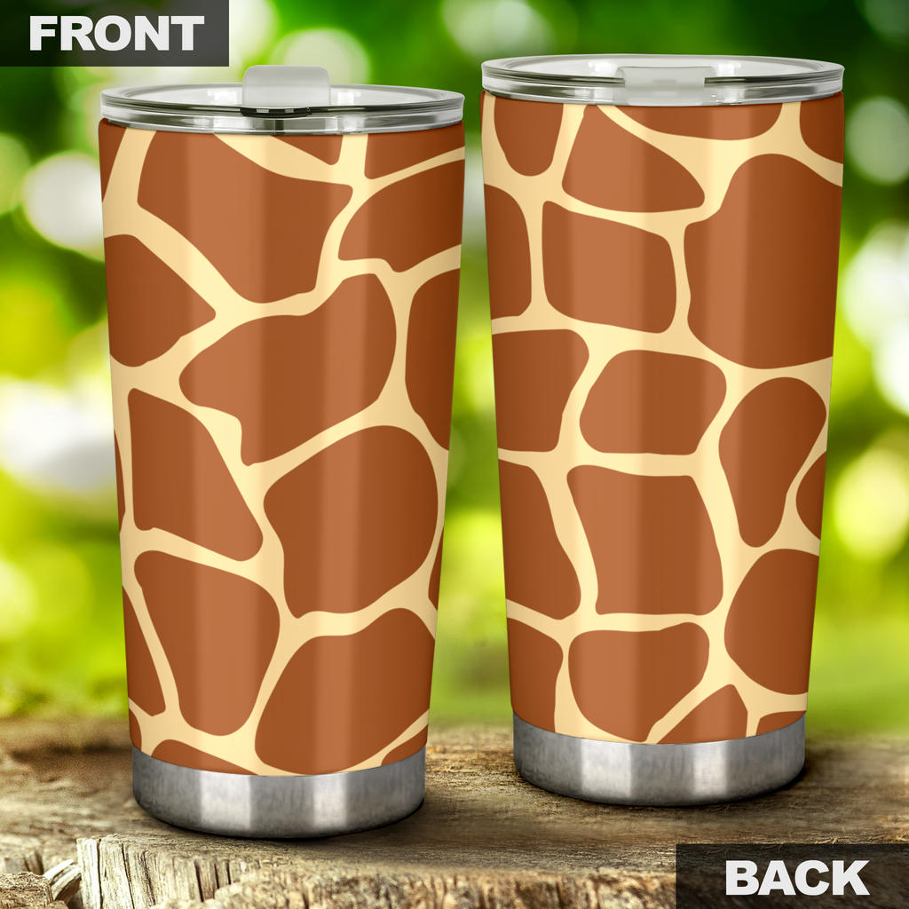 Giraffe Texture Print Tumbler