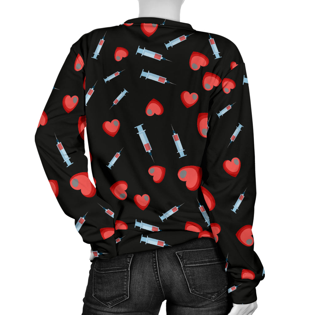 Phlebotomist Medical Concept Women Long Sleeve Sweatshirt
