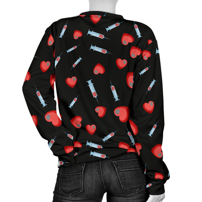 Phlebotomist Medical Concept Women Long Sleeve Sweatshirt