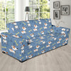 Bull Terriers Pattern Print Design 04 Sofa Slipcover