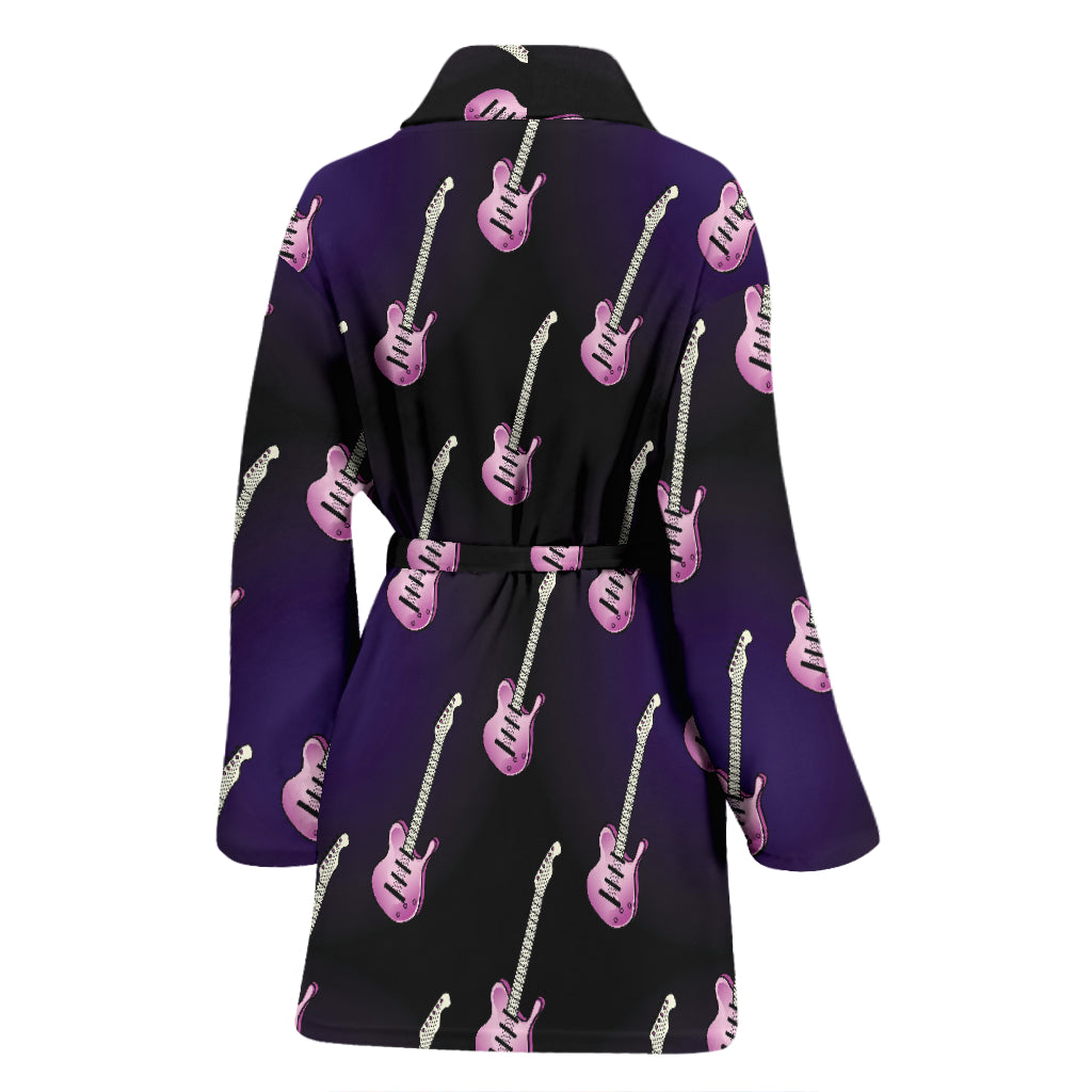 Electric Guitar Print Design LKS405 Women Bathrobe