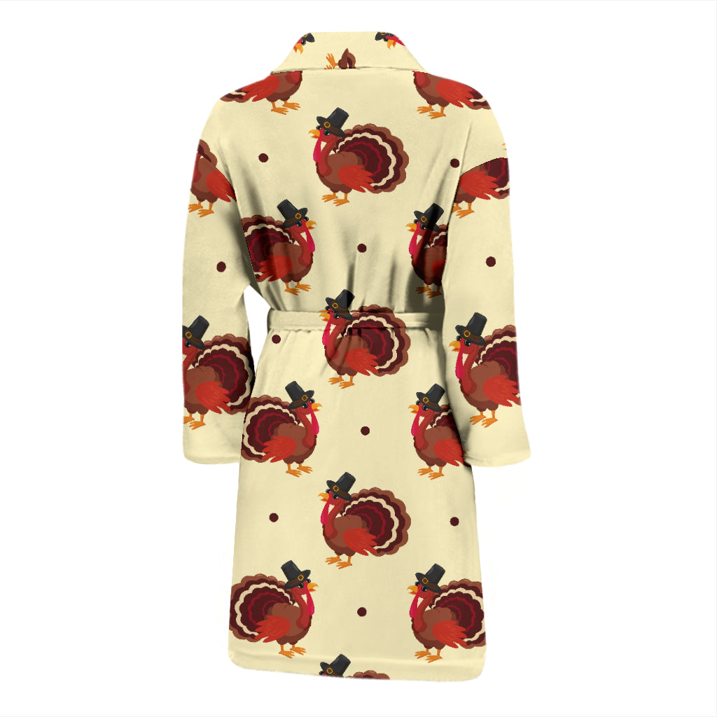Thanksgiving Print Design LKS3010 Men Bathrobe