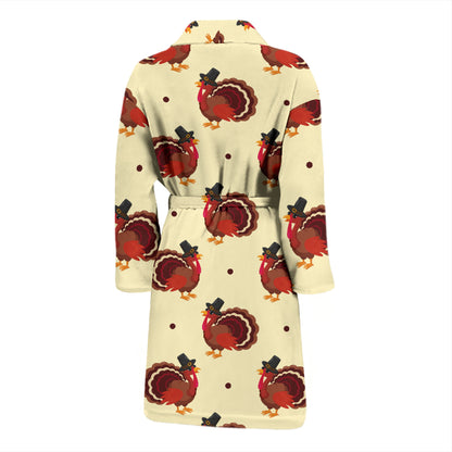 Thanksgiving Print Design LKS3010 Men Bathrobe