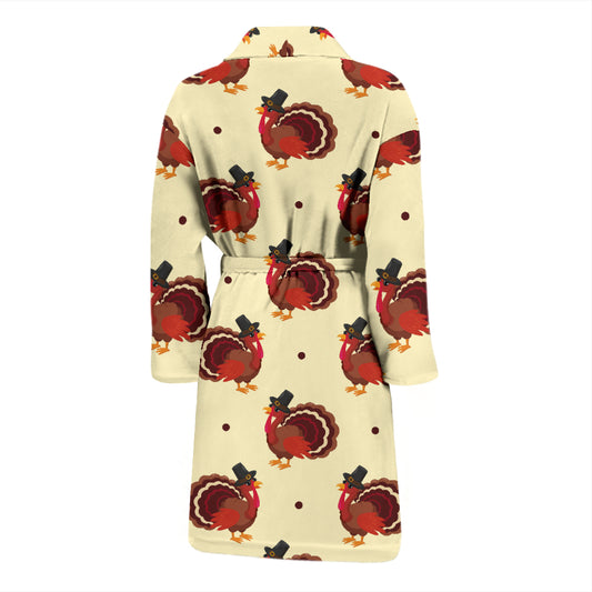 Thanksgiving Print Design LKS3010 Men Bathrobe