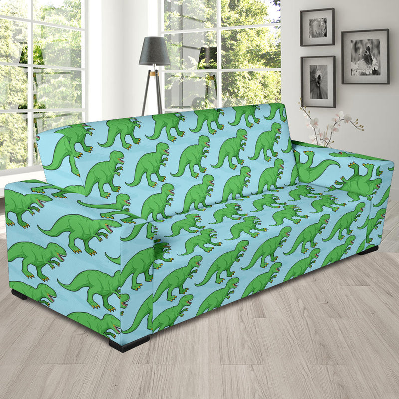 T Rex Pattern Print Design A01 Sofa Slipcover