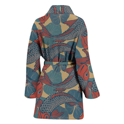 Pisces Pattern Print Design A01 Women Bathrobe